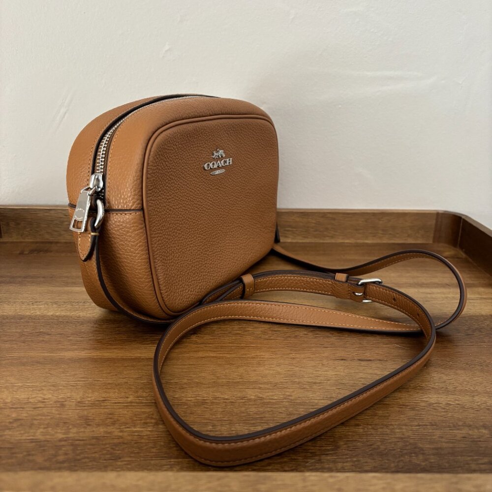Coach Tan Pebbled Leather Crossbody Bag - Picture 2 of 10